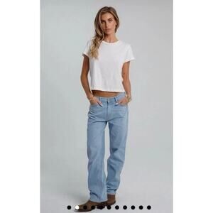Dairy boy Relaxed Straight Leg Denim - Light Wash size 30. Slouchy denim grunge